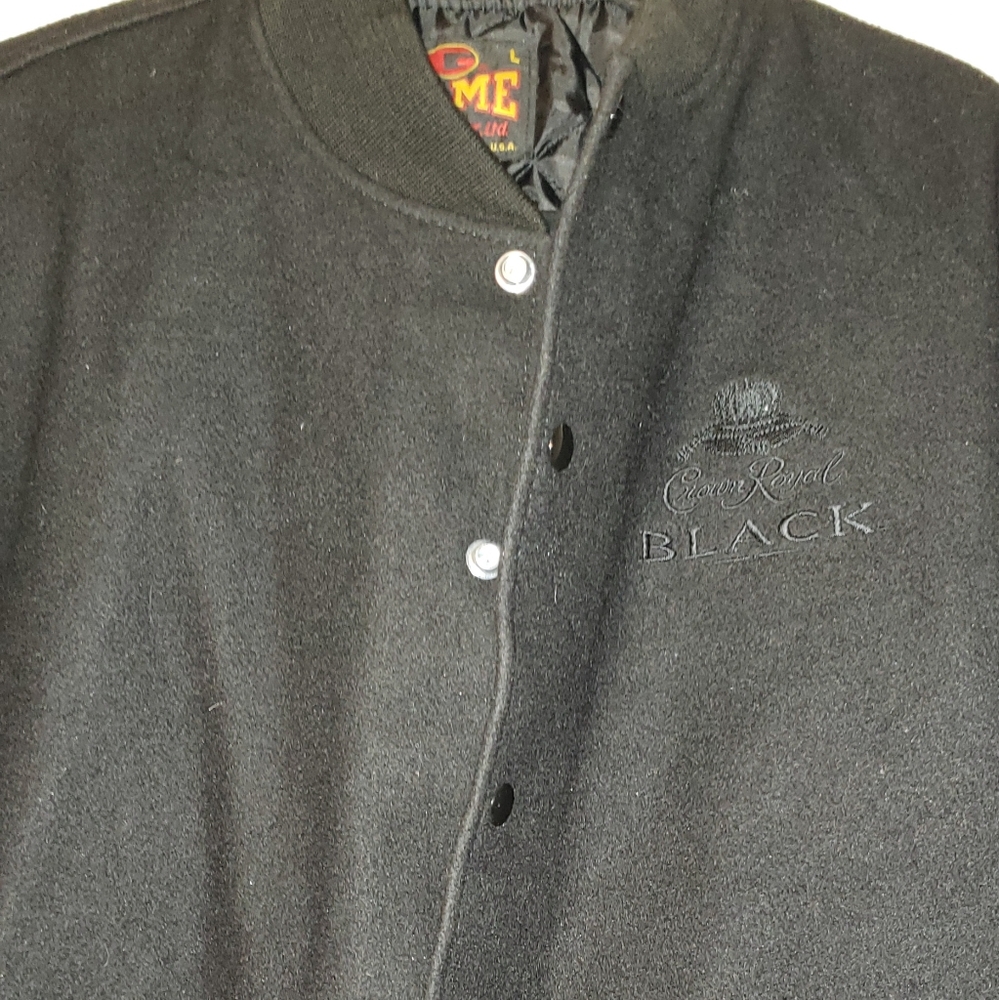 Rare Crown Royal Black varsity jacket